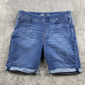 Signature Levi Strauss Jean Shorts Womens 16/33 Totally Shaping Pull On Bermuda